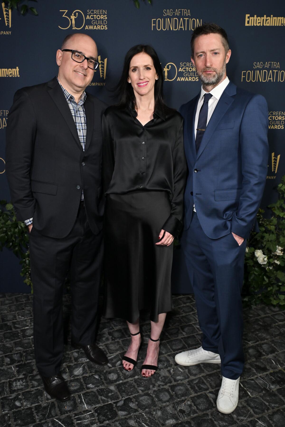 SAG Awards executive producers Mark Bracco, Linda Gierahn and Baz Halpin.