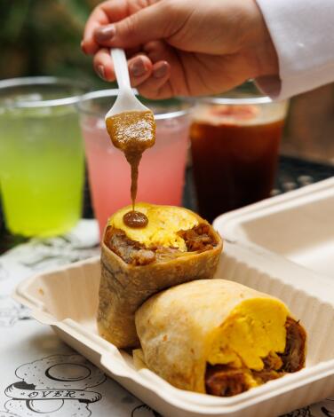 The mushroom chorizo burrito from BBAD in Pasadena.