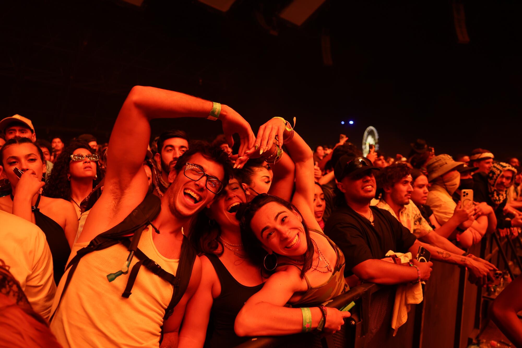 Music fans watch GloRilla preforms at Sahara stage.