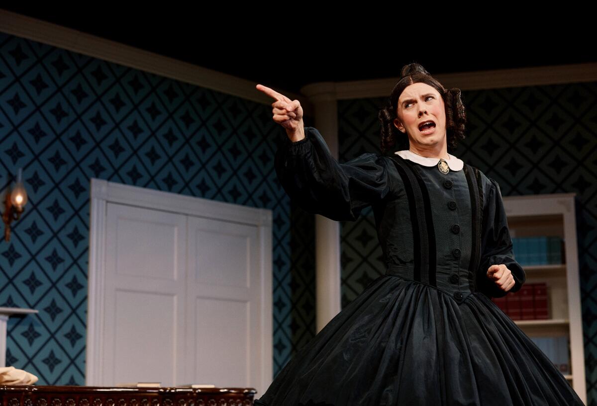 Cole Escola in "Oh, Mary!" on Broadway at the Lyceum Theatre.