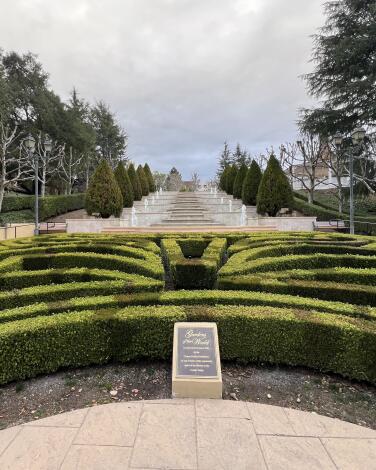 The Gardens of the World French fountain in Thousand Oaks.